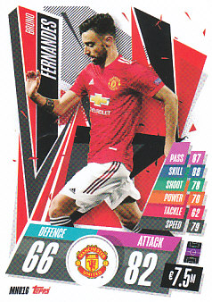 Bruno Fernandes Manchester United 2020/21 Topps Match Attax CL #MNU16